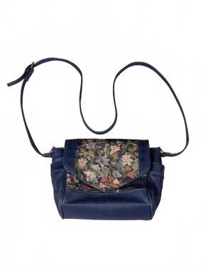 Deux Lux Navy Crossbody Bag with Floral Accent NWT